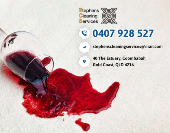 Stain cleaning kit visiting card with a woman cleaning