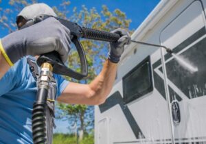 can you use a pressure washer to clean windows